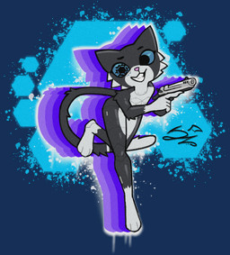 afterimage ambiguous_gender anthro fur fur_markings gun markings paneling ranged_weapon simple_background solo transparent_background weapon deadzephyr4114 blank_(goldenpot8o) felid feline mammal alpha_channel