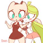 anthro anthrofied assisted_exposure blue_eyes blush bottomwear bra braces clothed clothing dialogue duo female female/female humanoid_on_anthro legendary_duo mew_duo necktie open_mouth pokemorph school_uniform shirt simple_background skirt teeth text topwear underwear uniform white_background diives nintendo pokemon melotty_(diives) mewsy_(diives) felid generation_1_pokemon generation_5_pokemon humanoid legendary_pokemon mammal meloetta meloetta_(aria_form) mew_(pokemon) mewtwo pokemon_(species) 1:1 2018 2d_animation animated digital_media_(artwork) english_text frame_by_frame hi_res short_playtime