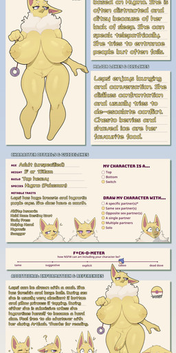 anthro areola balls big_breasts big_nipples breasts eyebrows eyelashes eyes_closed female female_anthro fingers foreskin front_view fur genitals glistening glistening_balls glistening_breasts glistening_genitalia glistening_penis gynomorph gynomorph_anthro huge_breasts intersex intersex_anthro mole_under_eye mouthless nipples nude nude_anthro nude_female nude_gynomorph nude_intersex open_mouth penis penis_shadow profanity purple_eyes question_mark solo text white_eyebrows wide_eyed yellow_areola yellow_balls yellow_body yellow_ears yellow_foreskin yellow_fur yellow_nipples yellow_penis yellow_text trapagon_(artist) nintendo pokemon lepsi_(trapagon) generation_1_pokemon hypno_(pokemon) pokemon_(species) 2025 absurd_res english_text hi_res model_sheet