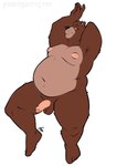 anthro armpit_hair balls bedroom_eyes belly bodily_fluids body_hair countershading facial_hair feet foreskin genital_fluids genitals half-erect humanoid_feet humanoid_genitalia humanoid_penis male moobs narrowed_eyes nipples nude overweight overweight_male partially_retracted_foreskin penis plantigrade precum pubes seductive solo stubble fiercedeitylynx marlon_(fiercedeitylynx) bear mammal 2025 absurd_res hi_res
