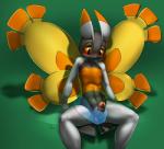 2014 anthro arthropod balls blush disembodied_hand duo elpatrixf erection femboy generation_4_pokemon genitals handjob humanoid_genitalia humanoid_penis insect insect_wings lepidopteran looking_at_viewer looking_down male mothim navel nintendo nipples nude penile penis pokemon pokemon_(species) pokemorph sex simple_background solo_focus spread_legs spreading wings