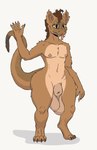 animal_genitalia anthro balls big_balls big_butt brown_body brown_fur brown_hair brown_scales butt claws digitigrade fangs fur fur_and_scales genitals hair huge_balls huge_butt male nipples pose saggy_balls scales shadow sheath solo tan_body tan_fur teeth thick_thighs tongue tongue_out wide_hips yellow_eyes quidhansed fallout microsoft vax_(quidhansed) night_stalker_(fallout) hi_res