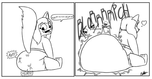 ambiguous_gender clean_diaper clothed clothing death diaper extreme_size_difference feet female fur group hair micro open_mouth simple_background size_difference smile tail teeth text tongue unclean_diaper used_diaper wearing_diaper white_body rebbythewolf nintendo pokemon canid generation_3_pokemon humanoid mammal pokemon_(species) poochyena comic digital_media_(artwork) english_text hi_res monochrome