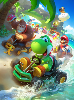 banana banana_peel barefoot beach being_watched blue_clothing blue_overalls blue_sky brown_body brown_fur camera clothed clothing cloud day detailed_background driving eyewear facial_hair feet female food footwear fruit fully_clothed fungus fur gloves goggles golden_mushroom green_body green_clothing green_headwear group handwear hat headgear headwear holding_camera holding_object kart koopa_shell looking_at_another looking_at_viewer male mushroom mustache open_mouth open_smile overalls palm_tree pink_clothing plant power-up red_clothing red_headwear sand seaside shell sky smile spiny_shell_(mario_kart) teeth text text_on_clothing text_on_hat text_on_headwear toes tongue tree turtle_shell vehicle water white_body white_clothing white_gloves white_handwear yellow_clothing giacomini yoshiyaki donkey_kong_(series) mario_bros mario_kart mario_kart_64 mario_kart_7 nintendo bowser donkey_kong_(character) lakitu_(mario_kart) luigi mario princess_peach toad_(character) wario ambient_bird aquatic arthropod avian crab crustacean decapod dragon_koopa green_yoshi human kong koopa lakitu malacostracan mammal primate red_toad scalie toad_(mario) yoshi 2020 artist_collaboration hi_res signature brother_(lore) brothers_(lore) sibling_(lore) twins_(lore)