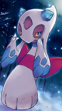 female night plant snow solo tree white_body winter unknown_artist nintendo pokemon froslass generation_4_pokemon ghost pokemon_(species) spirit