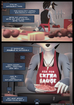 anthro appliance apron armpit_hair body_hair bottomless bottomless_anthro bottomless_male butt butter chef clothed clothing cooking cooking_naked cooking_pot cookware cutting cutting_board dairy_products digitigrade food frying_pan fungus furniture humor jewelry kitchen kitchen_appliance kitchen_counter kitchen_sink kitchen_table kitchen_utensils knife male meat mushroom necklace onion pasta plant pork shirt sink solo stove table tank_top text thinking tools topwear vegetable willitfit striped_sins felix_(striped_sins) comic english_text hi_res url