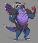 anthro biceps blue_body claws clothing eyes_closed gem horn male muscular muscular_anthro muscular_male scales solo tail teeth tongue wings polartoons activision mythology spyro_reignited_trilogy spyro_the_dragon bubba_(spyro) rescued_dragons_(spyro) dragon mythological_creature mythological_scalie scalie hi_res