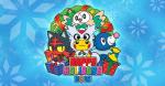 ambiguous_gender blue_background clothing costume furry_wearing_fursuit fursuit group holidays pokemon_costume simple_background snowflake starter_trio christmas nintendo pokemon delibird generation_1_pokemon generation_2_pokemon generation_7_pokemon litten mammal marine pikachu pinniped pokemon_(species) popplio rowlet 2016 official_art