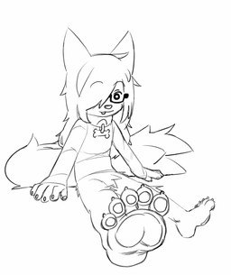 anthro big_feet big_tail bottomless claws clothed clothing collar curling_toes eyewear feet fluffy fluffy_tail foot_focus glasses humanoid_feet looking_at_foot male partially_clothed pawpads paws plantigrade pubes shirt shirt_only simple_background sitting solo spread_toes tail tail_motion tailwag teeth toes topwear topwear_only tuft twitching_toes wearing_glasses marpypawz marpy_(marpystar) canid canine canis domestic_dog mammal animated