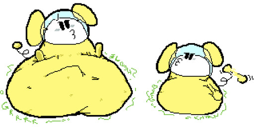 abdominal_bulge afterimage ambiguous_gender ambiguous_prey armless armor before_and_after belly belly_on_ground belly_reduction big_belly biped black_eyes bloated blush blush_lines bodily_noises bodysuit bubble_helmet clothing death digestion digestion_noises distorted_text duckface empty_eyes fatal_vore floating_eyebrows front_view fully_inside glistening glistening_armor glistening_headgear glistening_helmet green_text half-closed_eyes headgear helmet huge_belly hyper hyper_belly line_tail male male_pred monotone_background monotone_bodysuit monotone_skinsuit motion_lines narrowed_eyes noseless o3o raised_head resting_on_belly rumbling_stomach satisfied_look short_legs simple_background size_difference skinsuit slosh sloshing_belly smaller_pred smoothening_bulge_digestion soft_vore solo sound_effects space_helmet spacesuit spiral_tail tail tail_motion tail_orb tailwag text thin_tail tight_clothing unseen_prey vore vowelless vowelless_sound_effect white_background white_face yellow_bodysuit yellow_clothing yellow_skinsuit yellow_spacesuit yellow_tail meatcanister chuchu_rocket sega chubei mammal mouse murid murine rodent 2026 digital_media_(artwork) english_description english_text full-length_portrait hi_res pixel_(artwork) portrait