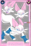 3_fingers 3_toes blue_sclera digitigrade fangs feet female feral fingers fur multicolored_body multicolored_fur pink_eyes solo teeth toes two_tone_body two_tone_fur white_body white_fur elchuydra fakemon felid mammal 2022 hi_res