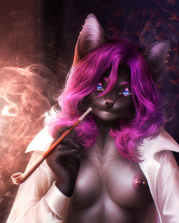 anthro areola barbell_piercing biped breasts claws clothed clothed_anthro clothed_female clothing ear_piercing female fingers front_view fur glistening_eyelids hair inner_ear_fluff inside looking_at_viewer nipple_dip nipple_piercing nipples piercing solo tuft rrrs canid canine canis mammal wolf 2026 digital_drawing_(artwork) digital_media_(artwork) hi_res