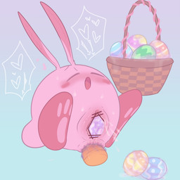alternate_species anal anal_penetration anus basket biped blush blush_stickers bodily_fluids carrot carrot_dildo censor_bar censored_genitalia censored_vulva clitoris container dildo dildo_in_ass dildo_insertion easter_basket easter_egg egg eyes_closed female food front_view furrification genital_fluids genitals gradient_background holidays improvised_dildo improvised_sex_toy ineffective_censorship looking_pleasured masturbation object_in_ass open_mouth oviposition pawpads penetration pink_anus pink_body pink_pawpads pink_vulva plant plump_labia puffy_anus red_body sex_toy sex_toy_in_ass sex_toy_insertion simple_background sitting solo teal_background three-quarter_view toying_self vaginal_fluid_string vaginal_fluids vegetable vulva white_background ariarik_o0 easter kirby_(series) nintendo kirby lagomorph leporid mammal rabbit waddling_head 1:1 2023 censored digital_drawing_(artwork) digital_media_(artwork) english_description hi_res