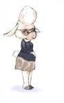 anthro big_hair clothed clothing eyewear female fur glasses hair hooves simple_background solo wool_(fur) alterissue disney zootopia dawn_bellwether bovid caprine domestic_sheep mammal sheep 5:8 hi_res