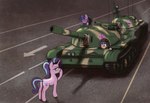 china equid equine female friendship_is_magic group hasbro hi_res history horn horse mammal my_little_pony mythological_creature mythological_equine mythology pony scootaloo_(mlp) smile starlight_glimmer_(mlp) tank tank_man tiananmen_square tiananmen_square_incident trio twilight_sparkle_(mlp) type_59_(tank) unicorn vehicle