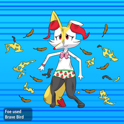 assisted_exposure attacked bent_ear biped bottomwear bra brave_bird broken_leg butterfly_bra clothed clothing colored_edge_panties colored_edge_underwear crotch_seam dipstick_ears dipstick_tail dress ear_markings feathers female fur game_ui hair limp loose_feather markings mismatched_underwear multicolored_ears navel panties pattern_bottomwear pattern_clothing pattern_panties pattern_underwear pink_bra pink_clothing pink_underwear pokemon_move pseudo_clothing pseudo_clothing_removed pseudo_dress_removed sad solo standing striped_bottomwear striped_clothing striped_panties striped_underwear stripes tail tail_markings text torn_clothing torn_dress torn_pseudo_clothing underwear underwear_only white_body white_fur wounded wrist_bow yellow_body yellow_fur ponponthebonbon nintendo pokemon scarlet_(ponponthebonbon) braixen generation_6_pokemon pokemon_(species) 1:1 2025 absurd_res digital_drawing_(artwork) digital_media_(artwork) english_text hi_res