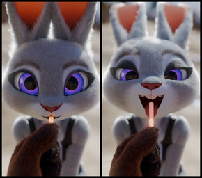 4_fingers :3 anthro anthro_pov beach bedroom_eyes buckteeth claws close-up detailed_fur duo eyebrows eyelashes female female_anthro fingers first_person_view floppy_ears food fur glowing glowing_eyes grey_body grey_fur holding_food holding_object iris light long_ears looking_at_viewer male male_anthro male_pov multicolored_body narrowed_eyes outside pawpsicle philtrum pink_inner_ear pink_nose popsicle popsicle_stick pupils purple_eyes seductive teeth tongue tongue_out two_tone_body white_body white_fur fever-dreamer pochemu_(modeler) disney zootopia judy_hopps nick_wilde canid canine european_rabbit fox lagomorph leporid mammal oryctolagus rabbit red_fox true_fox 3d_(artwork) absurd_res detailed digital_media_(artwork) hi_res