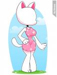 anthro breasts clothed clothing faceless female simple_background solo thick_calves thick_leg thick_thighs white_background mscyan animal_crossing nintendo blanca_(animal_crossing) felid feline felis mammal 2019 hi_res