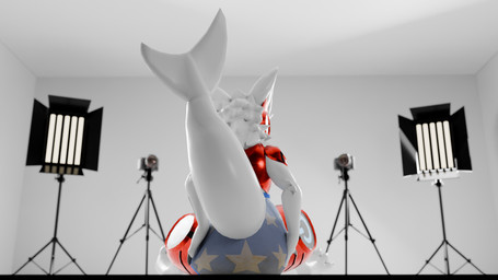 anthro big_diaper bodily_fluids clean_diaper clothed clothing diaper diaper_fetish feces fur genital_fluids groping_diaper hand_on_diaper machine male night photo_shoot shark_tail soiled_diaper soiling solo studio_lights tail touching_diaper unclean_diaper urine used_diaper wearing_diaper wet_diaper wetting white_body white_fur xela_strawberry protogen 16:9 3d_(artwork) 4k absurd_res digital_media_(artwork) hi_res widescreen