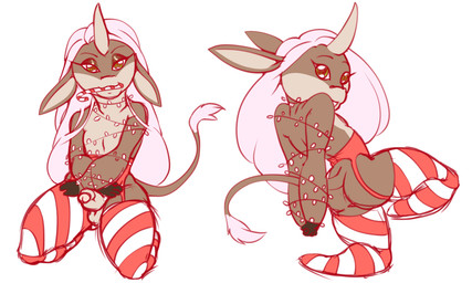 anthro bdsm bondage bound candy cane clothed clothing crossdressing dessert femboy festive food holidays horn lights male simple_background solo submissive sugar fuzzy-britches christmas mythology felix_(fuzzy-britches) equid equine mammal mythological_creature mythological_equine unicorn hi_res sketch