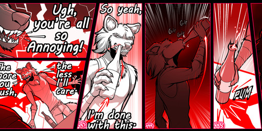 4_fingers aggressive angry annoyed anthro argument breasts buckteeth claws clothing dialogue duo female finger_claws fingers inner_ear_fluff intimidation jacket larger_male long_ears male motion_lines muscular muscular_female navel size_difference teeth text topwear tuft softbunnyhouse fatima_coco tod_(softbunnyhouse) hyena lagomorph leporid mammal rabbit absurd_res black_and_white comic digital_drawing_(artwork) digital_media_(artwork) english_text hi_res monochrome multiple_scenes