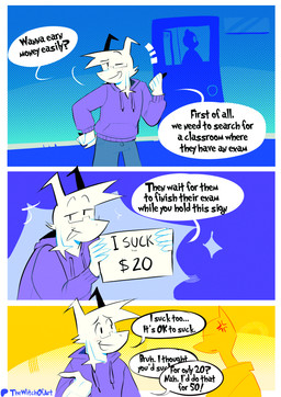 anthro comic_panel dialogue humor male text conditional_dnp thewitchofart deltarune undertale undertale_(series) asriel_dreemurr boss_monster_(undertale) felid mammal absurd_res comic english_text hi_res