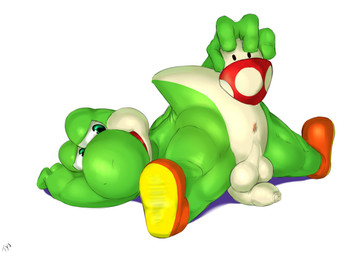 anthro anus backsack balls biped butt clothing flaccid footwear foreskin fungus genitals humanoid_genitalia humanoid_penis improvised_dildo improvised_sex_toy long_foreskin looking_back lying male mostly_nude mushroom non-mammal_balls on_front penis penis_backwards perineum simple_background solo spread_legs spreading super_mushroom unretracted_foreskin white_background seyrmo mario_bros nintendo green_yoshi scalie yoshi signature source_request