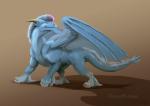 blue_body blue_fur female feral fur muscular muscular_female muscular_feral solo tail wings loque mythology dragon furred_dragon furred_scalie mythological_creature mythological_scalie scalie digital_media_(artwork) digital_painting_(artwork)