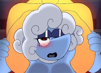 ambiguous_gender anthro anthro_penetrated biped blush blush_lines breasts canon_couple duo eyelashes female fingers freckled_face freckles genitals glistening_eyelids hair heart_eyes heart_symbol humanoid_on_anthro humanoid_penetrating humanoid_penetrating_anthro long_eyelashes looking_pleasured male male/female multicolored_body nude nude_anthro nude_female nude_male obscured_penetration penetration penile penile_penetration penis romantic romantic_couple sex standing standing_sex tongue white_hair yellow_body jadenarts deltarune undertale_(series) elnina_(deltarune) lanino_(deltarune) bovid caprine darkner humanoid mammal sheep animated no_sound short_playtime video