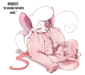anthro big_ears butt butt_grab cunnilingus drinking_pussy_juice duo eye_roll female female/female from_front_position fur hair hand_on_butt leg_grab lesbian_thoughts licking long_hair long_tongue losing_bet lying missionary_position on_back oral oral_only pink_body red_eyes sex sharp_teeth simple_background smile smirk spread_legs spreading teeth text thick_thighs thigh_grab tongue tongue_out tonguejob vaginal white_background white_body white_fur argosornstein avril_(argosornsteinn) fan_character fancy_rat humanoid mammal murid murine rat rodent english_text hi_res