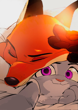 anthro anthro_on_anthro black_nose brown_body brown_fur closed_smile cuddling duo eyebrows eyes_closed female female_anthro fingers fur grey_body grey_fur interspecies iris male male/female male_anthro mouth_closed multicolored_body multicolored_fur orange_body orange_fur pawpads philtrum predator/prey pupils selfie smile snout tan_body tan_fur butterfish8199 disney zootopia judy_hopps nick_wilde canid canine european_rabbit fox lagomorph leporid mammal oryctolagus rabbit red_fox true_fox hi_res