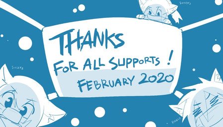 anthro clothing ear_tuft female looking_at_viewer male mask monotone_background pattern_background simple_background text tuft sollyz canid canine canis domestic_cat domestic_dog felid feline felis mammal 2020 english_text monochrome signature