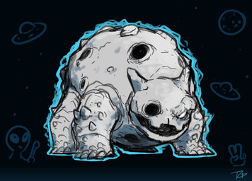 :< ambiguous_feral ambiguous_gender asteroid black_background claws eye_socket eyebrows feral flying_saucer gesture grey_body hand_gesture moon no_pupils one_eye_visible open_mouth outline quadruped rock simple_background solo spikes spikes_(anatomy) trypophobia ufo v_sign white_eyes rcdreams mewgenics b-prober_(mewgenics) zaratana_(mewgenics) alien alien_humanoid elemental_creature humanoid kaiju mineral_fauna rock_creature 2026 absurd_res blue_theme colored detailed digital_drawing_(artwork) digital_media_(artwork) full-length_portrait hi_res portrait shaded signature female_(lore)