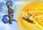angry blue_body blue_feathers comic crossed_arms duo equid equine feathered_wings feathers female feral fire friendship_is_magic hair hasbro mammal my_little_pony mythological_creature mythological_equine mythology nightshade_(mlp) pegasus pluckyninja shadowbolts_(mlp) spitfire_(mlp) text wings wonderbolts_(mlp) yellow_body yellow_feathers