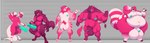 animal_genitalia anthro balls big_balls biped chart disproportionate_genitalia erection fully_sheathed fur genitals height_chart huge_balls male mane multicolored_body multiple_poses muscular muscular_anthro muscular_male nude overweight overweight_anthro overweight_male pink_body pink_fur pose sheath slightly_chubby solo standing tail mr.pink pwink_(mr.pink) canid canine canis equid equine felid horse lion mammal pantherine procyonid raccoon wolf absurd_res hi_res model_sheet