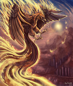 ambiguous_gender beak brown_body brown_eyes brown_feathers building cloud day detailed_background feathered_wings feathers feet feral fire flying forest lens_flare long_mouth looking_down mountain open_mouth outside plant reflection shadow side_view sky solo sun talons toes tree vehicle water white_beak wings flashw european_mythology greek_mythology mythology avian mythological_avian mythological_bird mythological_creature mythological_firebird phoenix 2016 detailed digital_media_(artwork) digital_painting_(artwork) hi_res painting_(artwork)