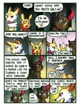 10_panel_comic 2016 ambiguous_gender anthro black_body black_eyes black_fur black_nose black_text blue_eyes bow_ribbon braixen cheek_spots chest_gem claws comic cutlery dialogue digital_media_(artwork) english_text exclamation_point eyebrows eyelashes eyes_closed female finger_claws flavia-elric fluffy fluffy_tail forehead_gem fur gem generation_1_pokemon generation_2_pokemon generation_6_pokemon group hi_res kitchen_utensils looking_at_another male_(lore) night nintendo open_mouth open_smile outside pikachu pink_pupils plant pokemon pokemon_(species) pokemon_mystery_dungeon pupils question_mark red_cheeks red_eyes red_pupils red_scarf scarf smile sneasel speech_bubble spike_chunsoft spoon tail talking_to_another text tools tree trio white_body white_fur white_pupils white_sclera yellow_body yellow_gem