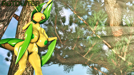 anthro big_breasts breasts female genitals huge_breasts hyper hyper_breasts nipples nude solo vulva rgtdwtbr nintendo pokemon generation_5_pokemon leavanny pokemon_(species) 16:9 3d_(artwork) digital_media_(artwork) hi_res source_filmmaker_(artwork) widescreen