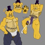 bottomwear clothing male pants solo tight_bottomwear tight_clothing tight_pants palister35 five_nights_at_freddy's five_nights_at_freddy's_4 scottgames nightmare_fredbear_(fnaf) bear mammal hi_res