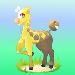 feral hooves living_tail male solo tail unusual_anatomy unusual_tail starchybeans nintendo pokemon generation_2_pokemon girafarig giraffid mammal pokemon_(species) 1:1 absurd_res hi_res