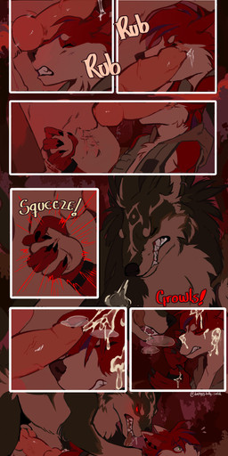 animal_genitalia animal_penis anthro anthro_on_feral ball_squeeze ballbusting ballbusting_induced_orgasm balls bestiality bodily_fluids canine_genitalia canine_penis claws clenched_teeth cock_and_ball_torture cum cum_on_face duo ear_piercing ear_ring ejaculation erection eyes_closed fangs feet feral genital_fluids genital_torture genitals imminent_anal imminent_rape imminent_sex intraspecies intraspecies_bestiality knot knotted_penis male male/male male_anthro male_feral moon penis piercing ring_piercing servicing_from_below snout teeth toe_claws toes piggy_noah nintendo the_legend_of_zelda link_(wolf_form) wolfyportal canid canine canis mammal wolf absurd_res comic hi_res