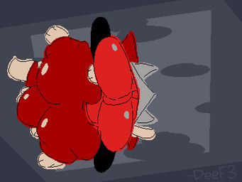 abdominal_bulge anal anthro anus ass_up balls belly big_balls big_butt big_ears big_penis bodily_fluids bubble_butt butt cape clothed clothing duo erection feet female female_penetrated flying fur genital_fluids genitals glistening glistening_body glistening_butt glistening_genitalia hair horn huge_balls huge_penis humanoid_genitalia humanoid_penis hyper hyper_genitalia hyper_penis looking_back lying male male/female male_penetrating male_penetrating_female mask midair midair_sex on_side penetration penile penis sex simple_background size_difference smile spread_butt spreading superhero tail text thick_thighs through_clothing tight_clothing toes toony toony_expression wearing_mask thadeef3 mythology bando_(thadeef3) crimzun_(thadeef3) dinosaur domestic_cat dragon felid feline felis mammal mythological_creature mythological_scalie prehistoric_species reptile scalie 4:3 animated digital_media_(artwork) restricted_palette