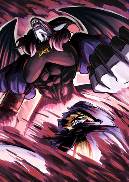 abs anthro clothing evolution hair hat headgear headwear horn long_hair male muscular muscular_anthro muscular_male pecs wings wizard_hat hase_popopo bandai_namco digimon digimon_beatbreak bovid caprine digimon_(species) goat humanoid mammal mephismon wizardmon absurd_res hi_res