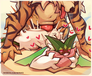 anal anal_penetration anthro anthro_on_anthro anthro_penetrated anthro_penetrating anthro_penetrating_anthro arm_support biped bite blush bodily_fluids butt duo erection faceless_character faceless_male from_behind_position fur genitals green_body green_fur heart_eyes heart_symbol looking_pleasured lying male male/male on_front on_ground orange_body orange_fur penetration penile penile_penetration penis pillow pillow_bite pink_nose prone_bone_position red_eyes saliva sex text three-quarter_view tongue tongue_out nepentz nintendo pokemon arcanine generation_1_pokemon generation_9_pokemon meowscarada pokemon_(species) absurd_res hi_res url