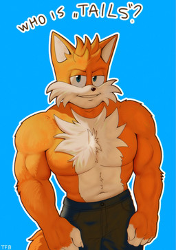 anthro bedroom_eyes biceps bottomwear claws clothed clothing dialogue looking_at_viewer male muscular muscular_male narrowed_eyes pants seductive smile smiling_at_viewer solo text topless topless_male totesfleisch8 taiwan_coolfox cobang_the_coolfox xu_bang canid canine fox mammal red_fox true_fox hi_res