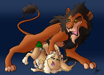 4_toes accessory all_fours animal_genitalia animal_penis bell black_mane bow_(feature) bow_accessory bow_ribbon chest_tuft claws doggystyle duo feet feline_genitalia feline_penis female female_penetrated feral feral_on_feral fluffy fluffy_tail from_behind_position fur furgonomics genitals half-closed_eyes lifted long_tail looking_pleasured male male/female male_penetrating male_penetrating_female mane narrowed_eyes orange_body orange_fur pawpads penetration penis pinned raised_tail ribbons sex simple_background size_difference spread_toes tail tail_accessory tail_bow tail_ribbon tan_body tan_fur thin_tail toes tongue tongue_out tuft tahla disney nintendo pokemon the_lion_king scar_(the_lion_king) tahla_(tahla) eevee felid generation_1_pokemon lion mammal pantherine pokemon_(species)