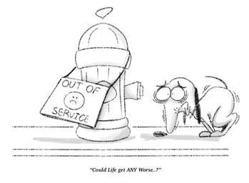 caption ears_down feral fire_hydrant floating_eyebrows full_bladder lines_drawn male omorashi paws pivoted_ears potty_dance raised_tail shadow shaking sign solo tail text toony urine_meter theyoyododo family_dog canid canine canis domestic_dog mammal 2025 comic digital_drawing_(artwork) digital_media_(artwork) english_text greyscale monochrome one_panel_comic