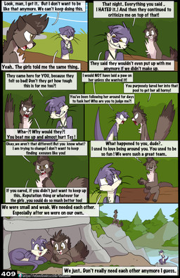 angry anthro black_body black_fur black_nose dialogue dipstick_tail duo feet fingerless_(marking) forest fur grass jewelry male markings necklace nude_male open_mouth outside plant profanity purple_body purple_fur tail tail_markings teeth text toeless_(marking) tree whiskers yelling_at_another yellow_eyes fuf flash_(fuf) flint_(fuf) mammal mink mustelid musteline otter true_musteline weasel 2025 absurd_res comic english_text hi_res