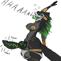 accessory animal_genitalia animal_penis anthro ball_ring ball_tuft balls belly big_balls big_penis biped black_body black_fur bone breasts canine_genitalia canine_penis clothed clothing cock_ring erection flower fluffy fluffy_tail fur genital_piercing genitals green_eyes green_hair gynomorph hair intersex jewelry knot knotted_penis morning_wood navel nipple_plugs open_mouth orange_hair partially_clothed penis penis_accessory penis_jewelry penis_piercing piercing plant plug_(sex_toy) pubes raised_arms saggy_balls sex_toy sharp_teeth sheath skull skull_head solo stretching_arms tail teeth throbbing throbbing_penis tired tongue tongue_out tuft underwear underwear_down vein veiny_balls veiny_penis yawn umbraunderscore nadilya_(heliocintrini) canid canine canis domestic_dog mammal monster skulldog_(species) colored_sketch hi_res sketch