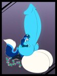 after_transformation anthro balls beverage beverage_can big_balls big_penis bioluminescence blue_body blue_eyes blue_fur blue_nose blue_pawpads blue_penis blue_tongue feet fingerless_(marking) fur genitals glowing glowing_genitalia glowing_penis hug huge_balls huge_penis hugging_another hugging_own_penis hugging_penis hyper hyper_balls hyper_genitalia hyper_penis hyper_penis_potion kneeling knot knot_grab knotted_penis leg_markings looking_pleasured male markings pawpads penis penis_grab potion socks_(marking) solo toeless_(marking) tongue tongue_out transformation_potion smuppetfan69 teg canid canine fox mammal red_fox true_fox absurd_res hi_res